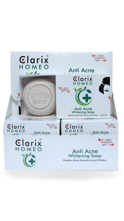 Clarix Homeo Anti-Acne & Whitening Soap – (85g)