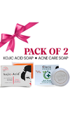 Clarix Ultimate Glow Kit - Kojic Acid Soap + Homeo Anti-Acne Soap